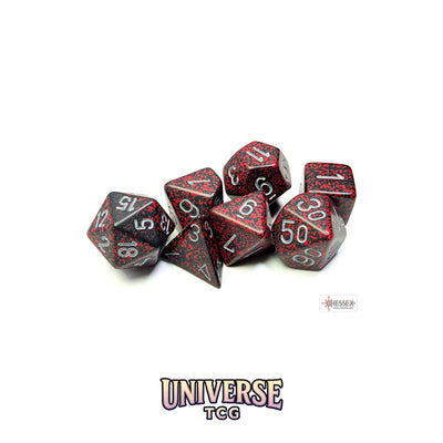 Chessex: Speckled Silver Volcano Polyhedral 7-Dice Set