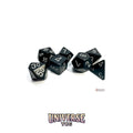 Chessex: Opaque Black/white Polyhedral 7-Dice Set