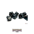 Chessex: Opaque Black/white Polyhedral 7-Dice Set
