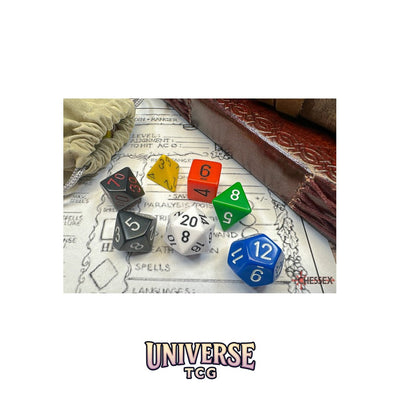 Chessex: Nostalgia Opaque GM & Beginner Player Polyhedral 7-Dice Set