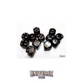 Chessex: Opaque Black/gold 16mm d6 Dice Block (12 dice)