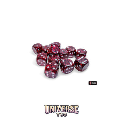 Chessex: Speckled Silver Volcano 16mm d6 Dice Block (12 dice)