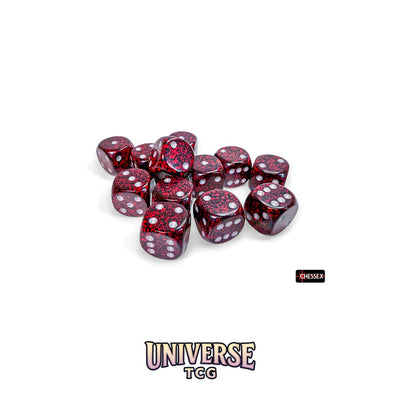 Chessex: Speckled Silver Volcano 16mm d6 Dice Block (12 dice)