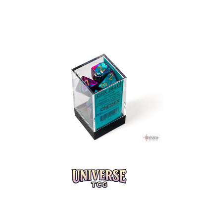 Chessex: Gemini Purple-Teal/gold Polyhedral 7-Dice Set