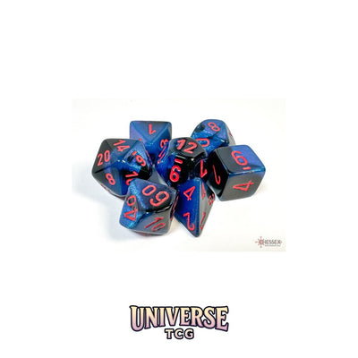 Chessex: Gemini Black-Starlight/red Polyhedral 7-Dice Set