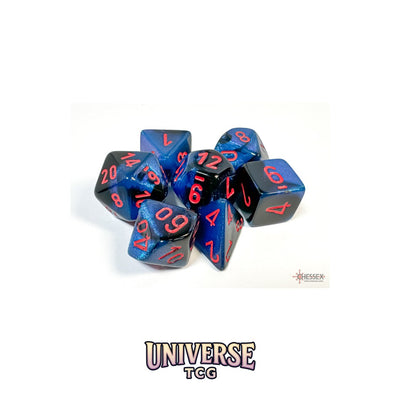 Chessex: Gemini Black-Starlight/red Polyhedral 7-Dice Set
