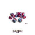 Chessex: Gemini Purple-Teal/gold 16mm d6 Dice Block (12 dice)