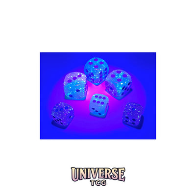 Chessex: Gemini Gel Green-Pink/blue Luminary 12mm d6 Dice Block (36 dice)