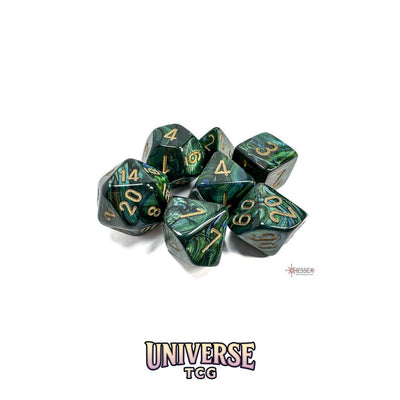 Chessex: Scarab Jade/gold Polyhedral 7-Dice Set