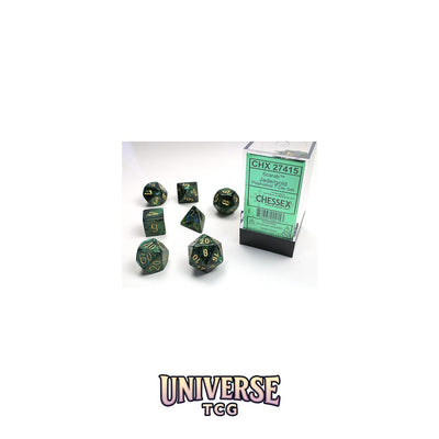 Chessex: Scarab Jade/gold Polyhedral 7-Dice Set