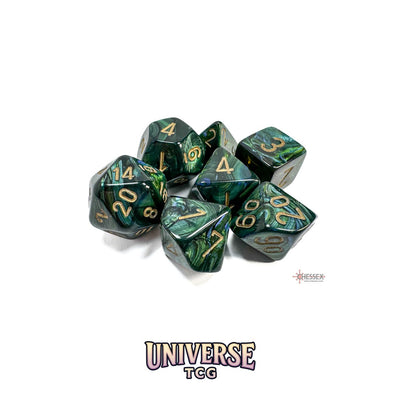 Chessex: Scarab Jade/gold Polyhedral 7-Dice Set