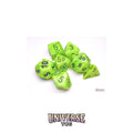 Chessex: Vortex Bright Green/black Polyhedral 7-Dice Set