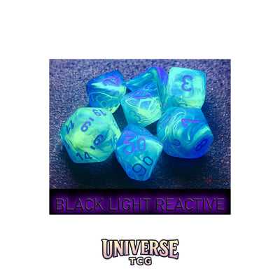 Chessex: Festive Waterlily/white Polyhedral 7-Dice Set