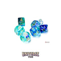 Chessex: Nebula Oceanic/gold Luminary Polyhedral 7-Dice Set