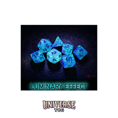 Chessex: Borealis Light Green/gold Luminary Polyhedral 7-Dice Set