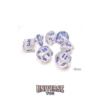 Chessex: Borealis Icicle/light blue Luminary Polyhedral 7-Dice Set