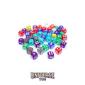 Chessex: Bag of 50 Assorted Loose d6 Dice: Translucent 16mm w/pips