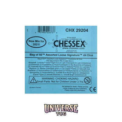Chessex: Bag of 50 Assorted Loose Signature Polyhedral d4 Dice