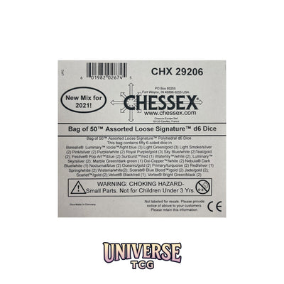 Chessex: Bag of 50 Assorted Loose Signature Polyhedral d6 Dice