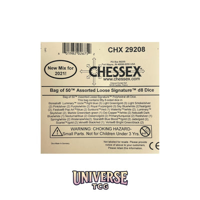 Chessex: Bag of 50 Assorted Loose Signature Polyhedral d8 Dice