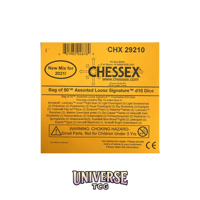 Chessex: Bag of 50 Assorted Loose Signature Polyhedral d10 Dice