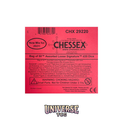Chessex: Bag of 50 Assorted Loose Signature Polyhedral d20 Dice