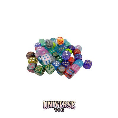 Chessex: Bag of 50 Assorted Loose Signature 16mm w/pips d6 Dice