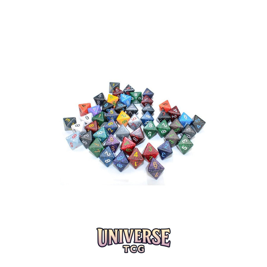 Chessex: Bag of 50 Assorted Loose Speckled Polyhedral d8 Dice