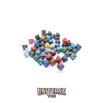 Chessex: Bag of 50 Assorted Loose Speckled Polyhedral d8 Dice