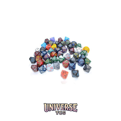 Chessex: Bag of 50 Assorted Loose Speckled Polyhedral Tens d10 Dice