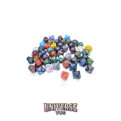 Chessex: Bag of 50 Assorted Loose Speckled Polyhedral Tens d10 Dice