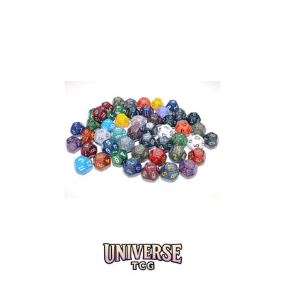 Chessex: Bag of 50 Assorted Loose Speckled Polyhedral d12 Dice