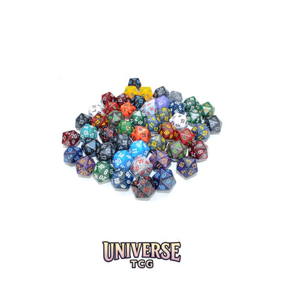 Chessex: Bag of 50 Assorted Loose Speckled Polyhedral d20 Dice