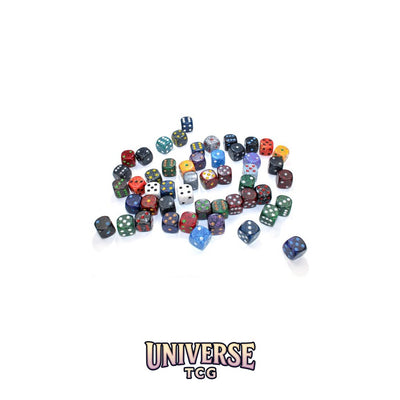 Chessex: Bag of 50 Assorted Loose Speckled 12mm w/pips d6 Dice