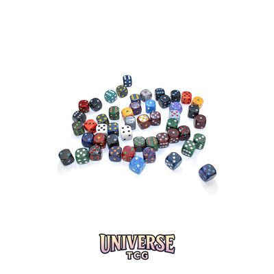 Chessex: Bag of 50 Assorted Loose Speckled 12mm w/pips d6 Dice