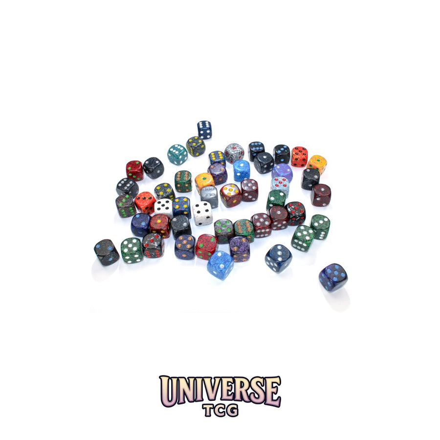Chessex: Bag of 50 Assorted Loose Speckled 12mm w/pips d6 Dice