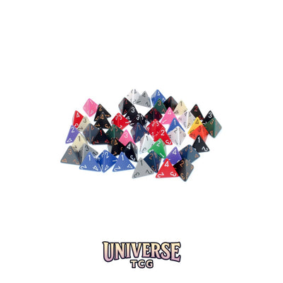 Chessex: Bag of 50 Assorted Loose Opaque Polyhedral d4 Dice