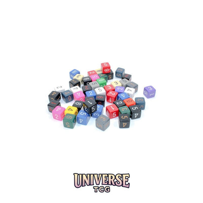 Chessex: Bag of 50 Assorted Loose Opaque Polyhedral d6 Dice