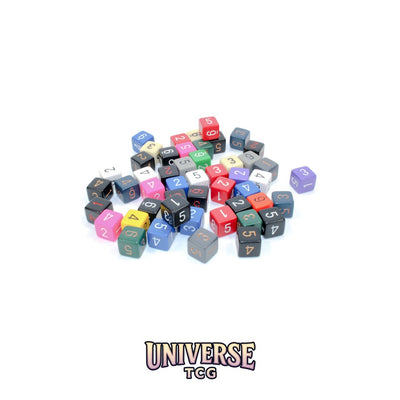 Chessex: Bag of 50 Assorted Loose Opaque Polyhedral d6 Dice