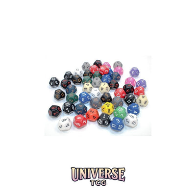 Chessex: Bag of 50 Assorted Loose Opaque Polyhedral d12 Dice