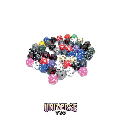Chessex: Bag of 50 Assorted Loose Opaque Polyhedral d20 Dice