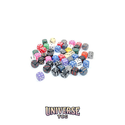Chessex: Bag of 50 Assorted Loose Opaque 12mm d6 Dice