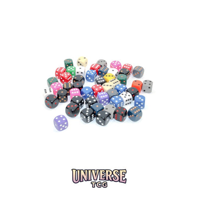Chessex: Bag of 50 Assorted Loose Opaque 12mm d6 Dice