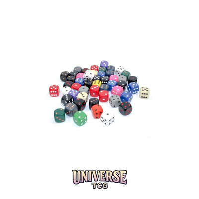 Chessex: Bag of 50 Assorted Loose Opaque 16mm d6 Dice