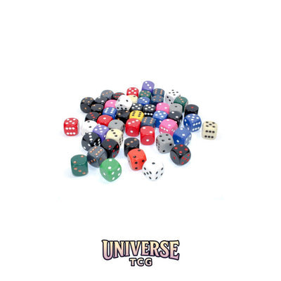 Chessex: Bag of 50 Assorted Loose Opaque 16mm d6 Dice