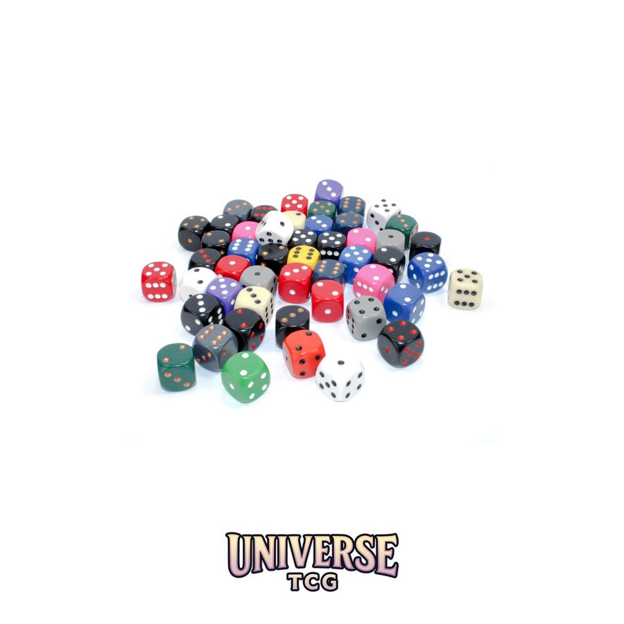 Chessex: Bag of 50 Assorted Loose Opaque 16mm d6 Dice