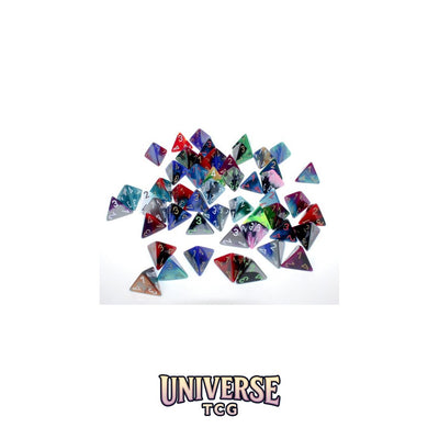 Chessex: Bag of 50 Assorted Loose Gemini Polyhedral d4 Dice