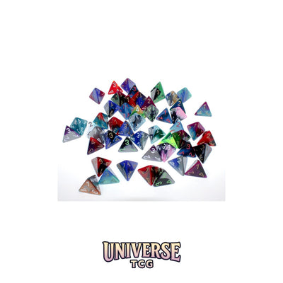 Chessex: Bag of 50 Assorted Loose Gemini Polyhedral d4 Dice