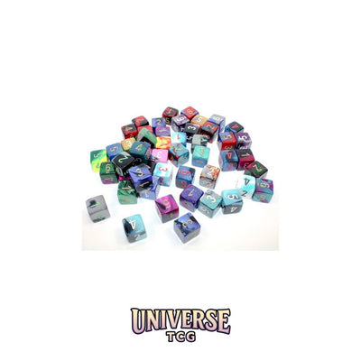 Chessex: Bag of 50 Assorted Loose Gemini Polyhedral d6 Dice