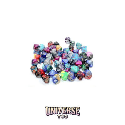 Chessex: Bag of 50 Assorted Loose Gemini Polyhedral d10 Dice